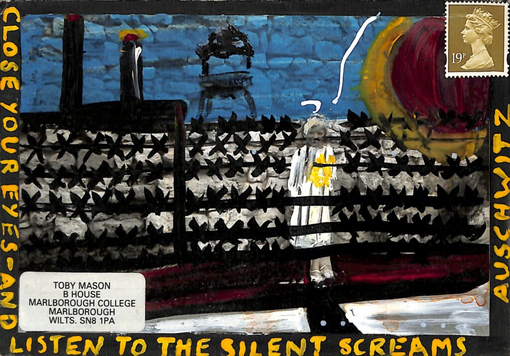 A Painted Envelope of Listen to the silent screams.